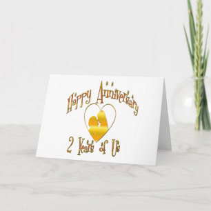 Zweiter Hochzeitstag Karte