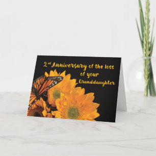 Zweiter Jahrestag des Verlusts der Enkelin Karte