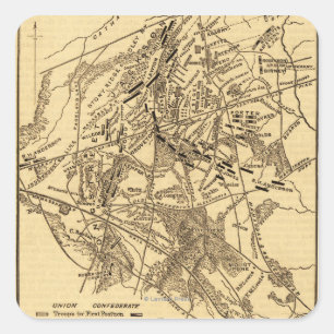 Zweiter Kampf von Stierlauf 3 Quadratischer Aufkleber
