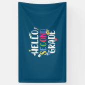 Zweiter Lehrer Hallo Zweiter Schulgang Banner (Vertikal)