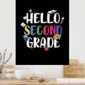 Zweiter Lehrer Hallo Zweiter Schulgang Poster (Küche)