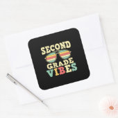 Zweiter Lehrer zweiter Klasse Quadratischer Aufkleber (Umschlag)
