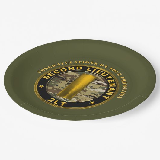 Zweiter Leutnant 2LT Werbeaktion Pappteller (Schrägansicht)