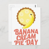 Zweiter März: Bananenkrebs-Kuchen-Tag Postkarte (Vorne/Hinten)