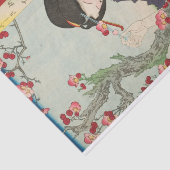 Zweiter Monat; Tei von Shinbashi durch einen Pflau Seidenpapier (Ausschnitt)