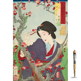 Zweiter Monat; Tei von Shinbashi durch einen Pflau Seidenpapier