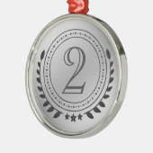 Zweiter Platz Ehre Silbermedaille auf Silver Gradi Silbernes Ornament (Links)