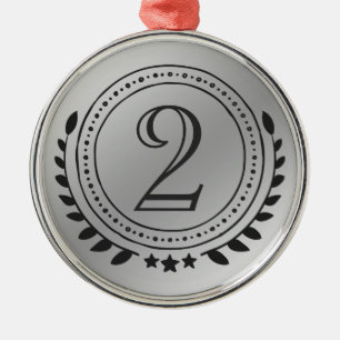 Zweiter Platz Ehre Silbermedaille auf Silver Gradi Silbernes Ornament