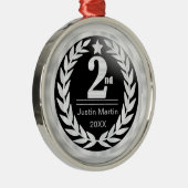 Zweiter Platz in der Schwarz-Weiß-Medaille Ornament Aus Metall (Rechts)