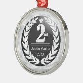 Zweiter Platz in der Schwarz-Weiß-Medaille Ornament Aus Metall (Links)