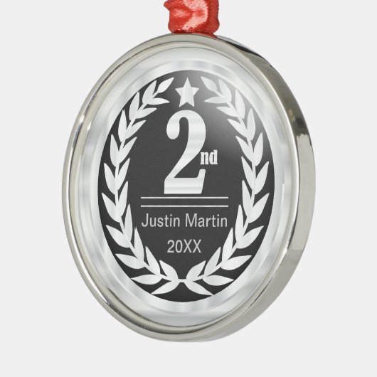 Zweiter Platz in der Schwarz-Weiß-Medaille Ornament Aus Metall (Links)