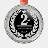 Zweiter Platz in der Schwarz-Weiß-Medaille Ornament Aus Metall (Vorne)