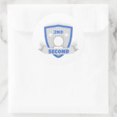 Zweiter Platz Runder Aufkleber (Tasche)