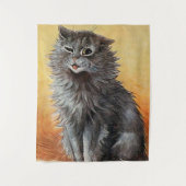 "Zweiter Preis auf der Cat Show" von Louis Wain Wandteppich (Vorderseite)