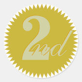 Zweiter Preis Golden Siegel Stickers (Vorderseite)