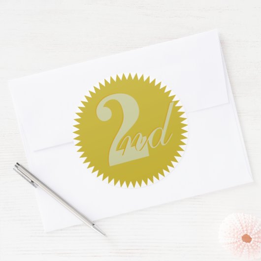 Zweiter Preis Golden Siegel Stickers (Umschlag)