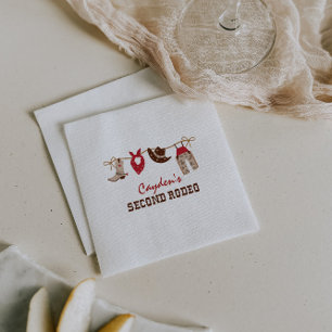 Zweiter Rodeo Western Cowboy 2. Geburtstag Serviette