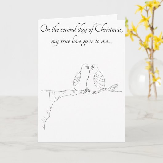 Zweiter Tag der Weihnachtskarte Karte (Gelbe Blume)