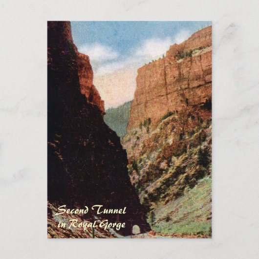 Zweiter Tunnel der Royal Gorge Postkarte (Vorderseite)