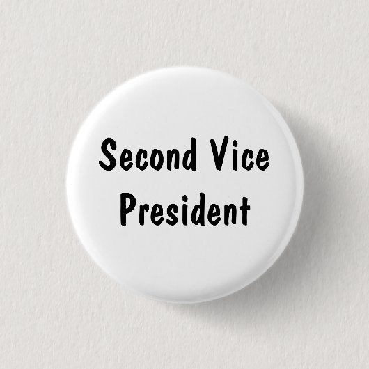 Zweiter Vizepräsident Button (Vorderseite)