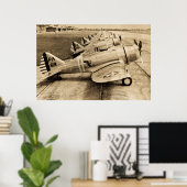Zweiter Weltkrieg Kämpfer Flugzeug Severski P-35 Poster (Heimbüro)
