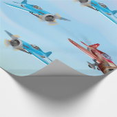 Zweiter Weltkrieg Kampfflugzeuge Geschenkpapier (Ecke)