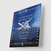 Zweiter Zweiter Zauber für die Inspirationsquelle Quadratische Wanduhr (Winkel)