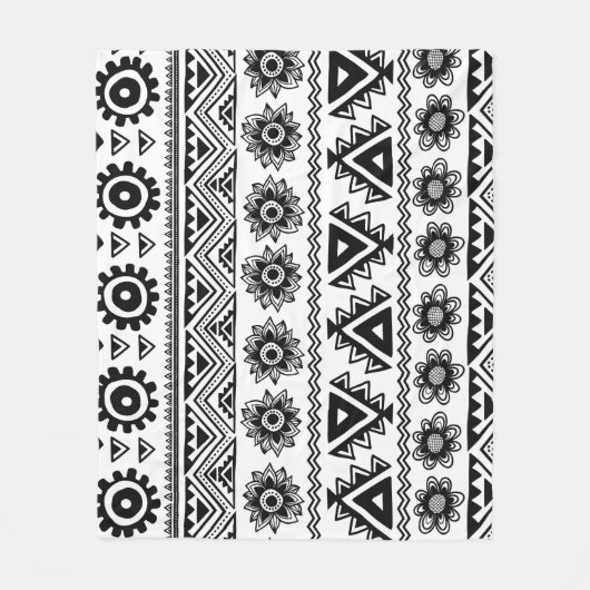 Zweites ethnisches, nahtloses Stammesmuster. Fleecedecke (Vorderseite)