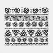 Zweites ethnisches, nahtloses Stammesmuster. Fleecedecke (Vorderseite (Horizontal))