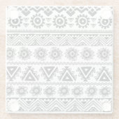 Zweites ethnisches, nahtloses Stammesmuster. Glasuntersetzer (Rückseite)