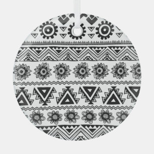 Zweites ethnisches, nahtloses Stammesmuster. Ornament Aus Glas
