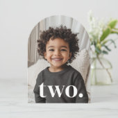 Zweites Foto am 2. Geburtstag Einladung (Stehend Vorderseite)