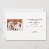 Zweites Foto zur Ankündigung der Geburt eines Kind (Rückseite)