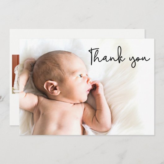 Zweites Foto zur Ankündigung der Geburt eines Kind (Vorne/Hinten)