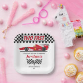 Zweites Geburtstag Red Race Car zwei schnell Pappteller (Party)