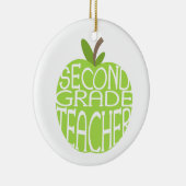 Zweites Grad-Lehrer-Grün Apple verzieren Keramikornament (Rechts)