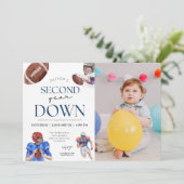 Zweites Jahr Fußball Foto 2. Geburtstag Einladung (Stehend Vorderseite)