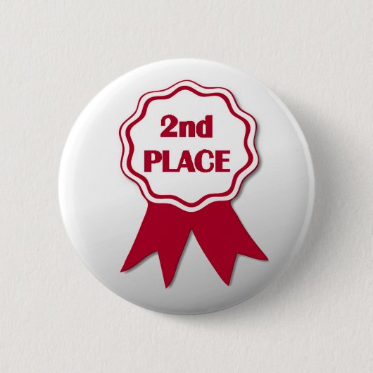Zweites Platz-Preis-Knopf-Button Button (Vorderseite)