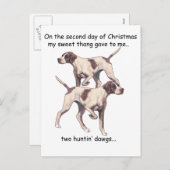 Zweites TagesRedneck-Weihnachten Feiertagspostkarte (Vorne/Hinten)