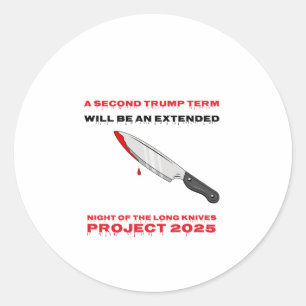 Zweites Trump Term Project 2025 Runder Aufkleber
