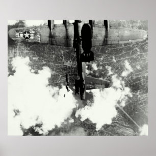 Zweites Weltkrieg B-17 Freundlicher Brandvorfall N Poster
