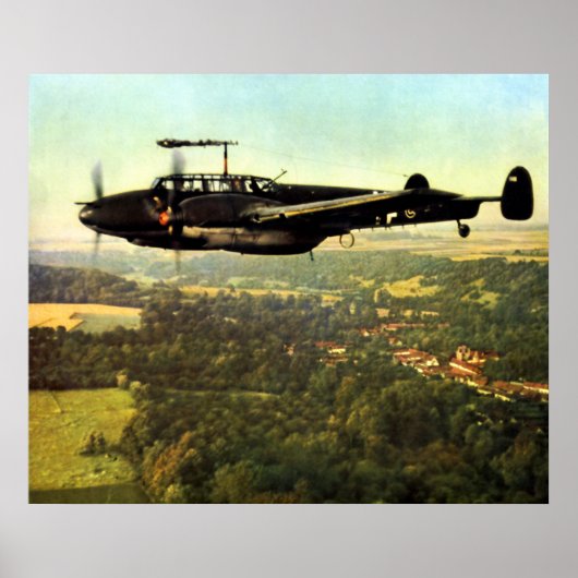 Zweites Weltkrieg Niederfliegender deutscher Bf-11 Poster (Vorne)