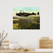 Zweites Weltkrieg Niederfliegender deutscher Bf-11 Poster (Küche)