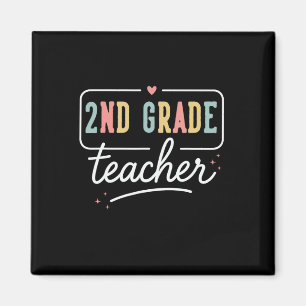 Zweitklassige Herzlehrergeschenke 2. Klasse Zurück Magnet