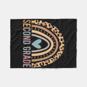 Zweitklässler-Regenbogen-Mädchen-Jungen-Lehrer-Tea Fleecedecke (Vorderseite (Horizontal))