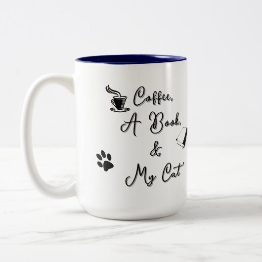 Zweitönige Tasse 15 oz (blau) (Links)