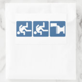 Zweitplatzierter Flush Rechteckiger Aufkleber (Tasche)