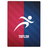 Zweitplatzierter; rot, weiß und blau klemmbrett (Rückseite)