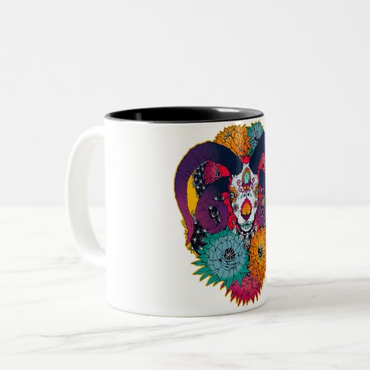 Zweitronzos Zweifarbige Tasse (Vorderseite Links)