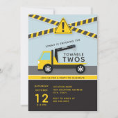 Zweitwoche - Bau - Zweiter Geburtstag Einladung (Vorderseite)